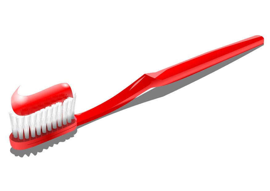 Image brosse A  dents avec dentifrice